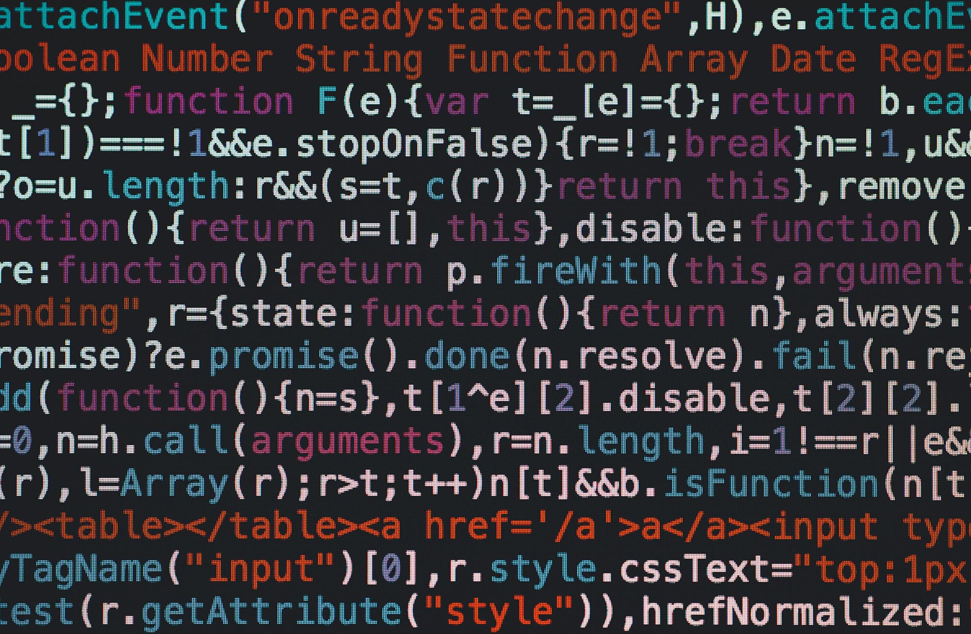 programmiersprache auf einem bildschirm